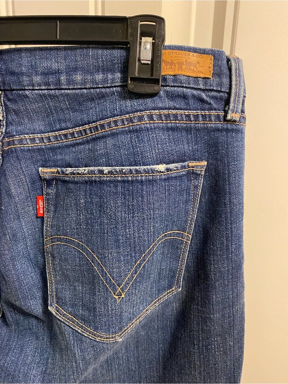 Levis Jeans 11 Juniors Straight Leg 424 Stretch Blue Denim Y2K 2008